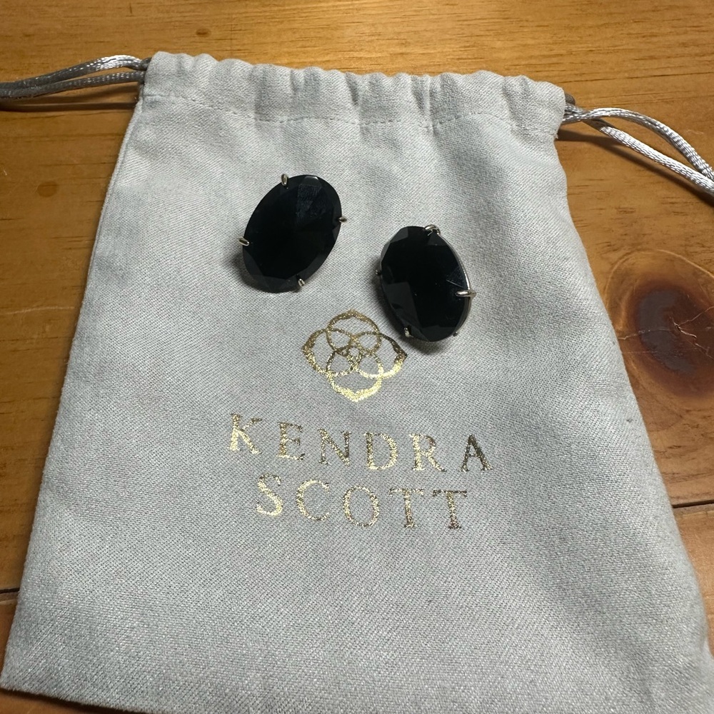 Kendra Scott Onyx Black Stud Earrings